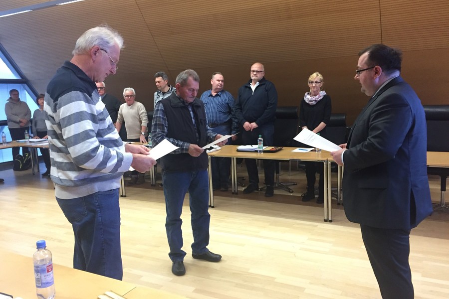 Bogdan und Reinwand zu Feldgeschworenen vereidigt