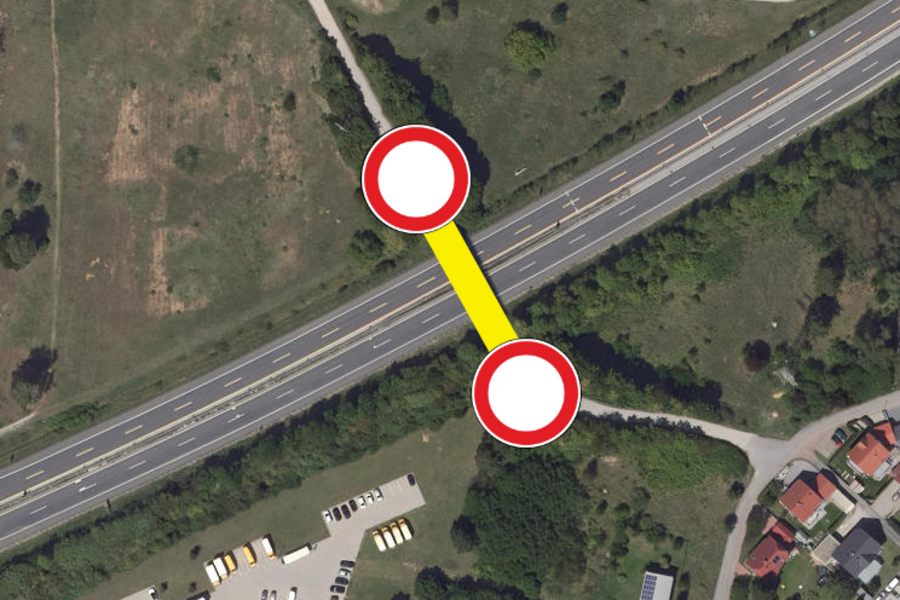 Vollsperrung der Autobahnbrücke zwischen Hallstadt und Kramersfeld